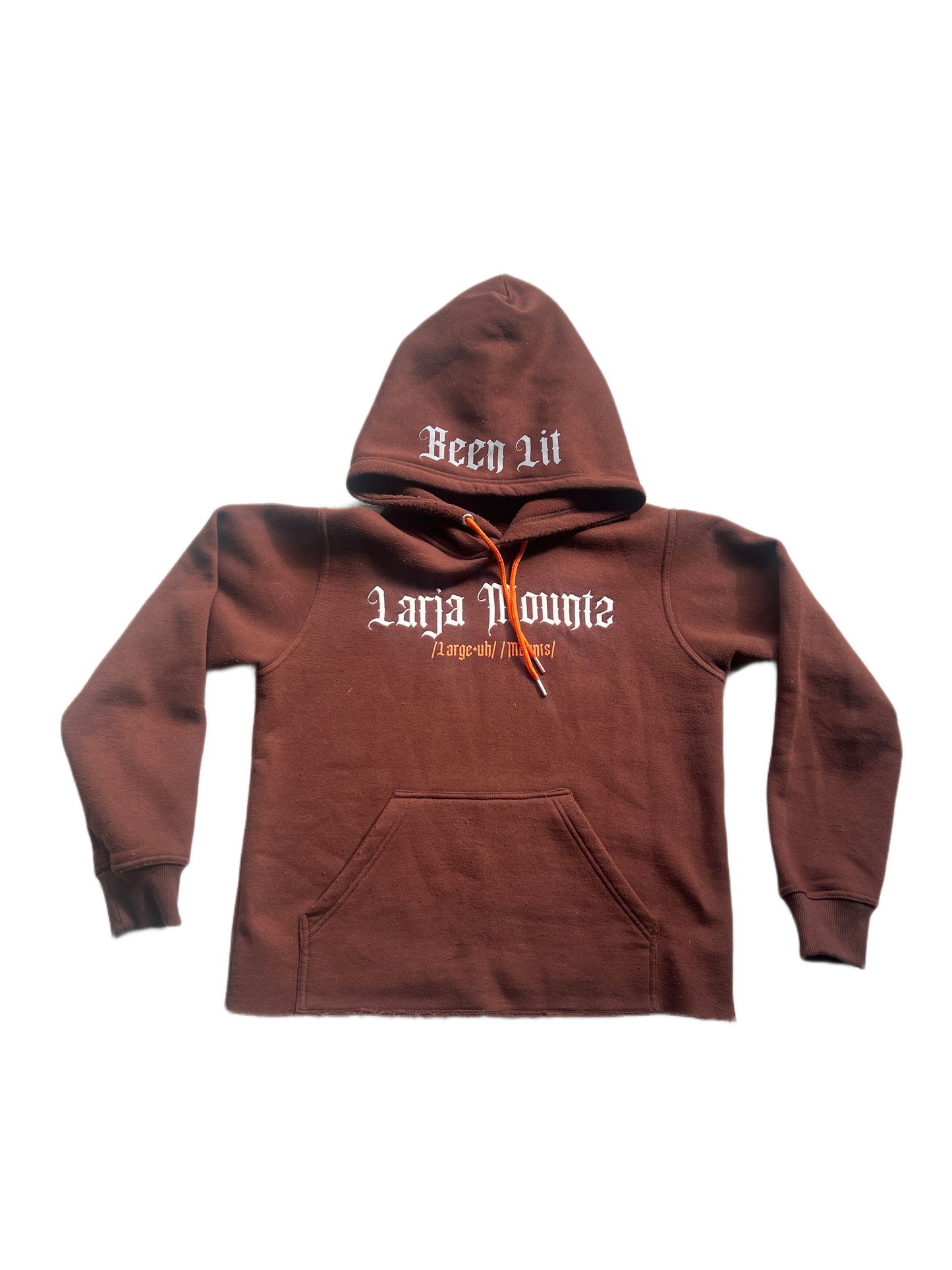 Brown “Been Lit” cropped hoodie